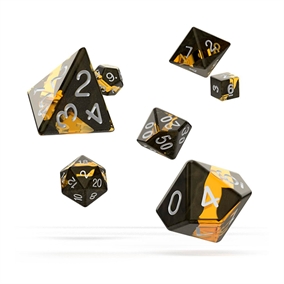 Enclave Amber - Polyhedral Rollespils Terning Sæt - Oakie Doakie Dice 